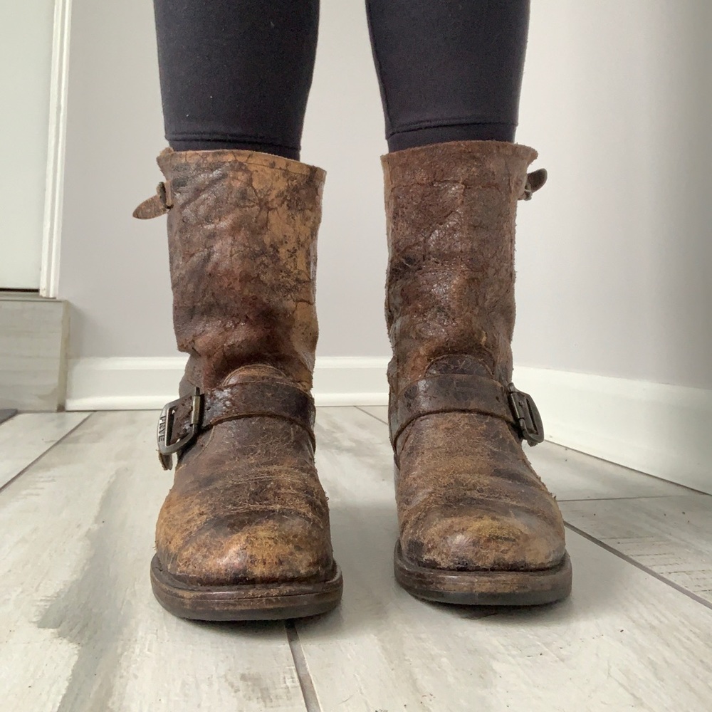 Frye distressed boots